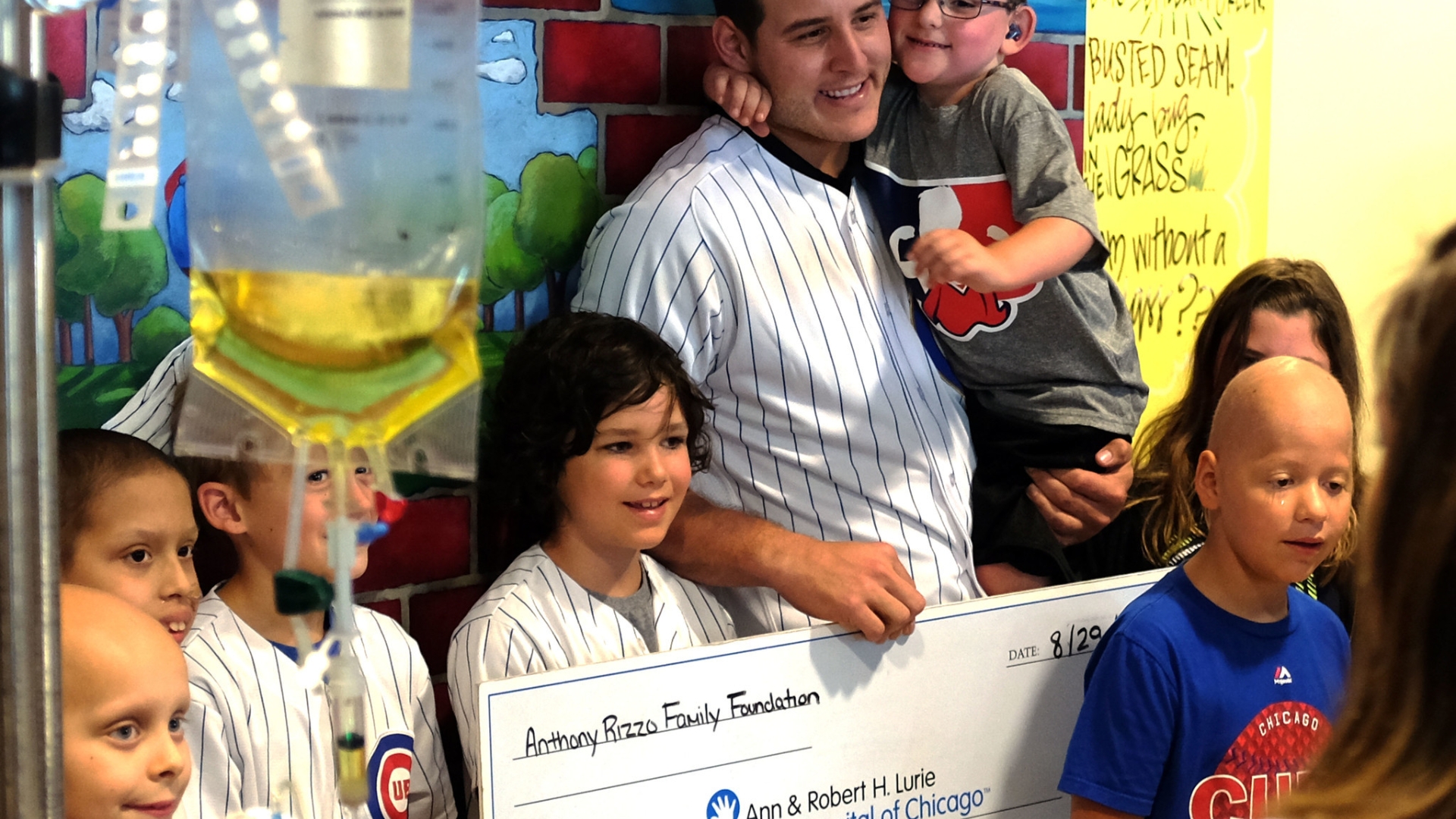 The Kids Helped By Anthony Rizzo's Foundation Made Signs for Cubs Players  Today - Bleacher Nation