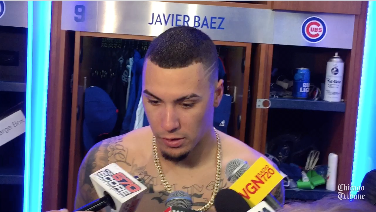 Javier Baez goes 4-for-4, just short of hitting for cycle in Cubs' win over  Phillies