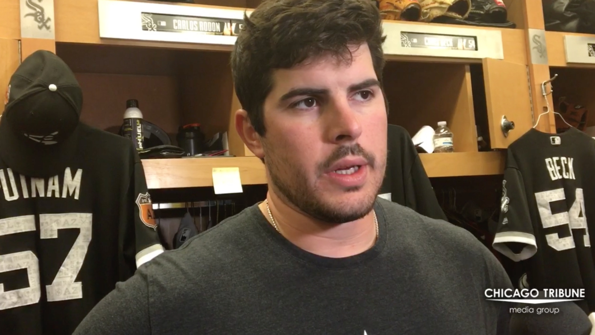 White Sox pitcher Carlos Rodon talks about first bullpen