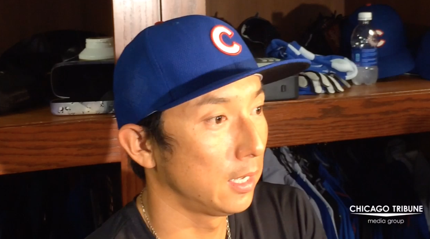 Munenori Kawasaki, who was on the Cubs' 2016 World Series team, to